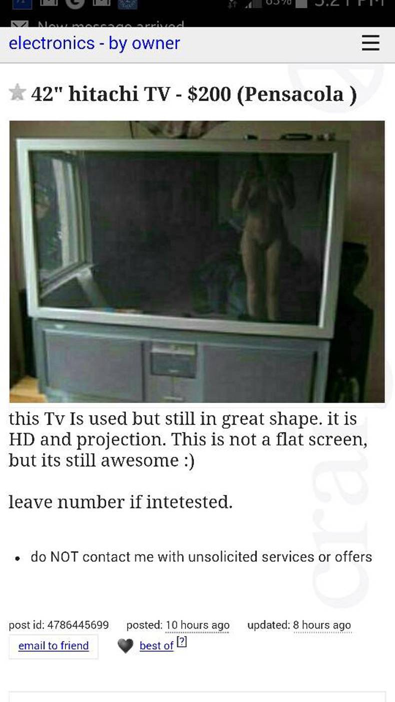 Half naked man doesnt realize his reflection in 